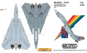 Milspec MPEC72041 1:72 Grumman F-14D Tomcat VF-11 RED RIPPERS