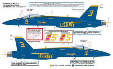 Milspec MPEC72056 1:72 McDonnell-Douglas F/A-18E/F Hornet US Navy Angels 2021