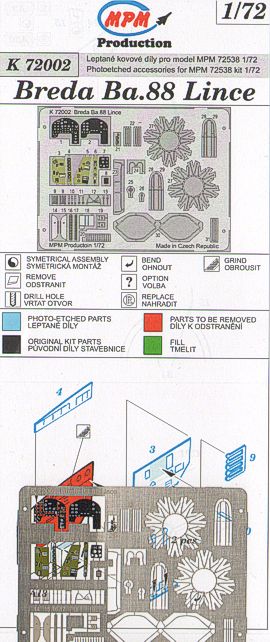 MPM MPMK72002 1:72 Breda Ba.88B 'Lince'
