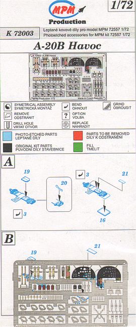 MPM MPMK72003 1:72 Douglas A-20B Havoc
