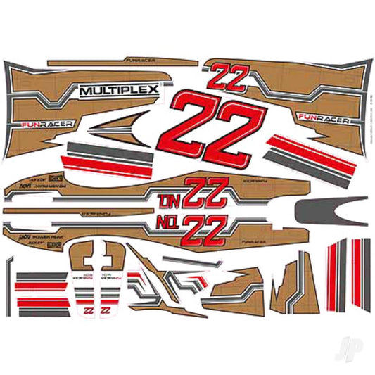 Multiplex Decal FunRacer Bronze 1-01782