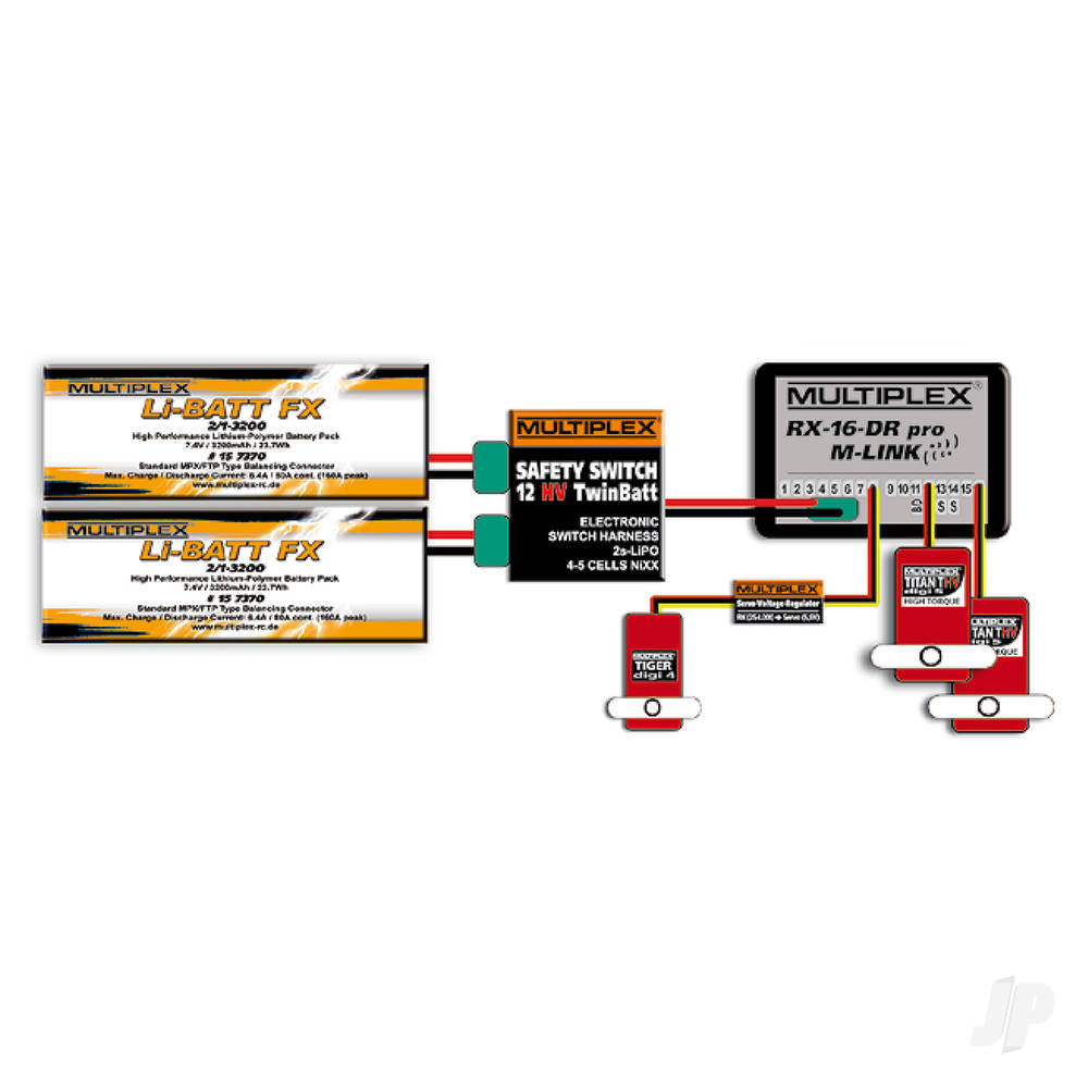Multiplex Safety Switch 12HV Twinbatt (M6) 85010