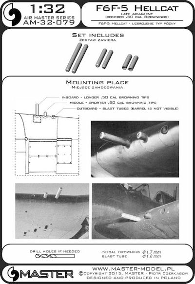Master MR32-079 1:32 Grumman F6F-5 Hellcat
