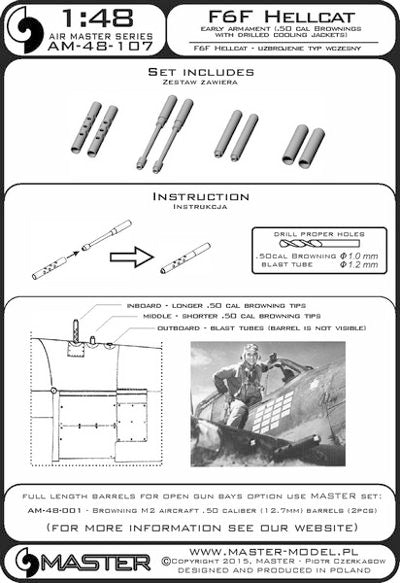 Master MR48-107 1:48 Grumman F6F-3 Hellcat