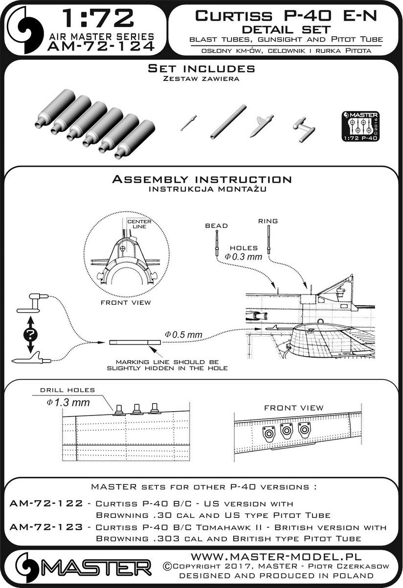 Master MR72-124 1:72 Curtiss P-40E