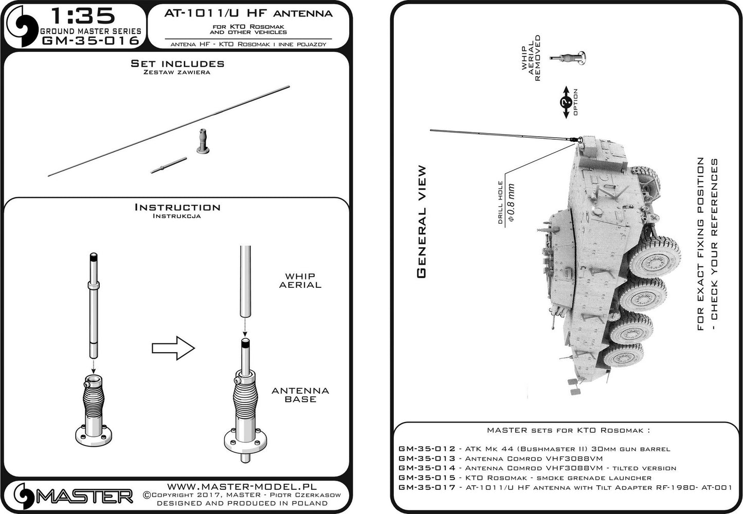 Master MRGM35-016 1:35 Antenna AT-1011/U HF