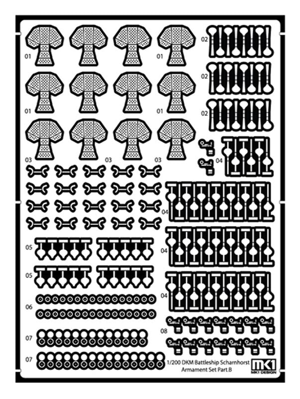 Mk.1 Design MS-20019 1:200 DKM SCHARNHORST German Gneisenau Battleship