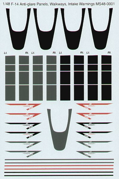 Microscale MS48001 F-14 Tomcat Walkways & Warnings 1:48
