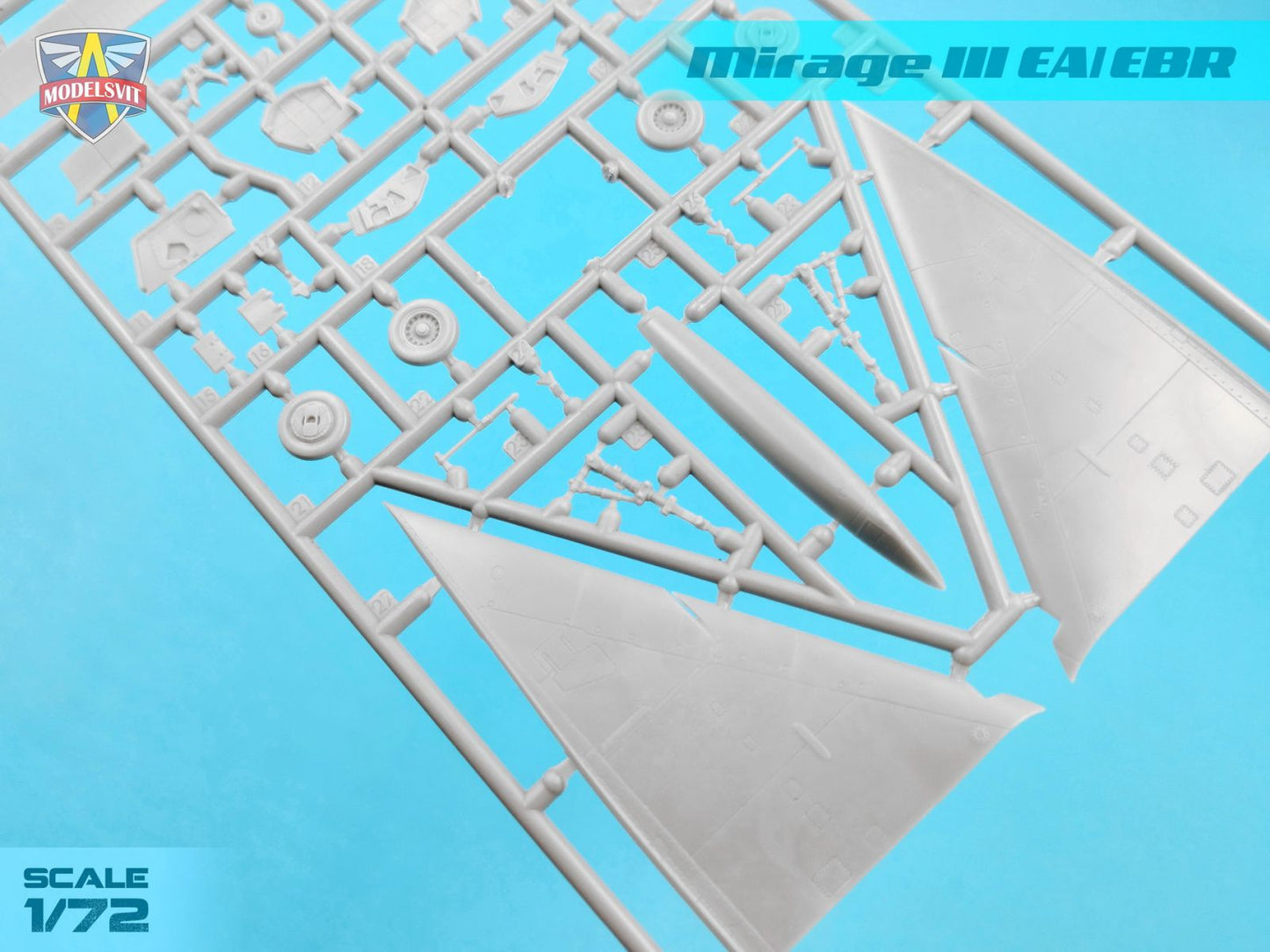 Modelsvit MSVIT72063 Mirage IIIEA/IIIEBR Fighter-Bomber 1:72