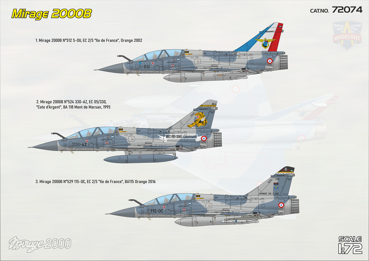Modelsvit MSVIT72074 1:72 Dassault_Mirage 2000B