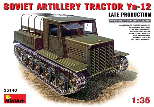 MiniArt MT35140 1:35 Soviet Ya-12 Late Prod Artillery Tractor