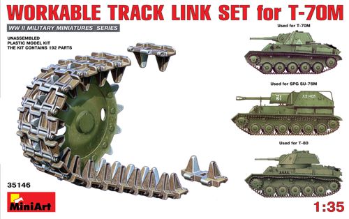 MiniArt MT35146 1:35 Workable Track Link Set for Soviet T-70M Light Tank