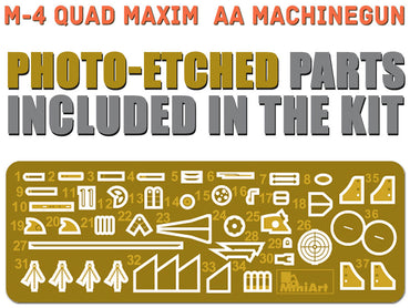 MiniArt MT35211 1:35 M-4 QUAD MAXIM AA MACHINE GUN