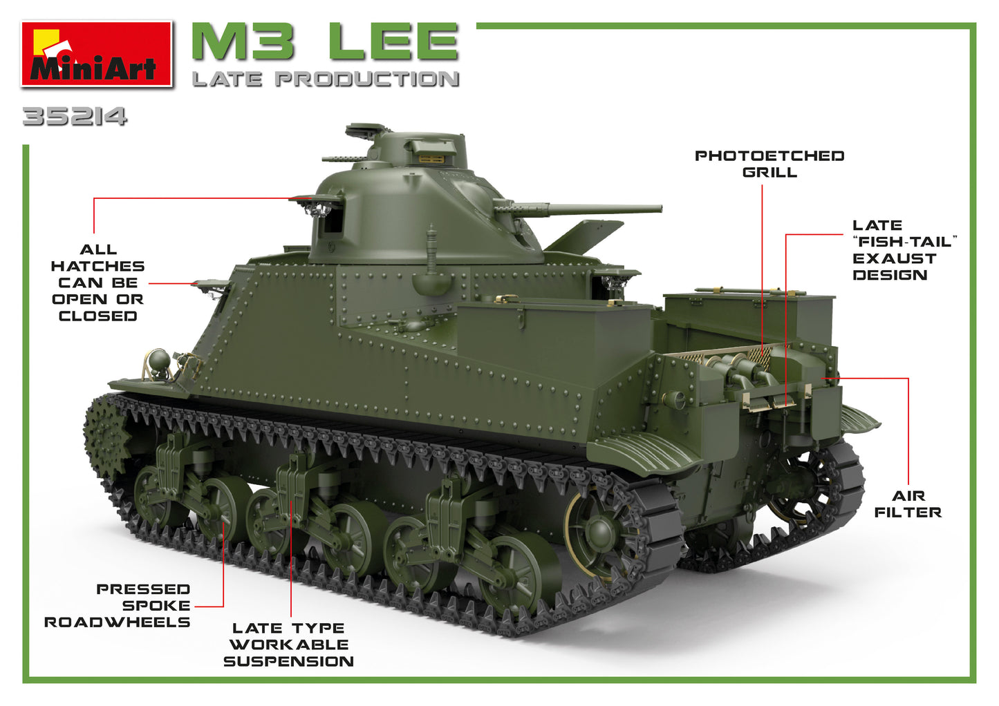 MiniArt MT35214 1:35 M3 LEE LATE PROD