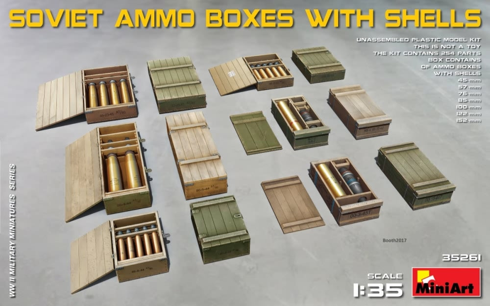 MiniArt MT35261 1:35 Soviet Ammo Boxes with Shells