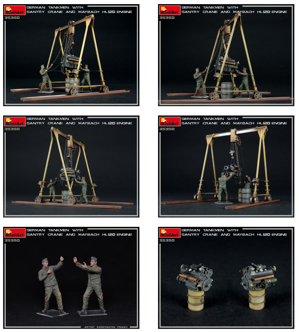 MiniArt MT35350 German Tankmen Gantry Crane & Engine 1:35