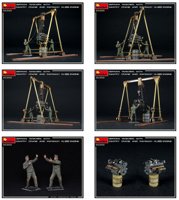 MiniArt MT35350 German Tankmen Gantry Crane & Engine 1:35