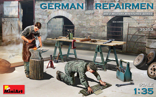 MiniArt MT35353 1:35 GERMAN REPAIRMEN with workbench and assorted tools