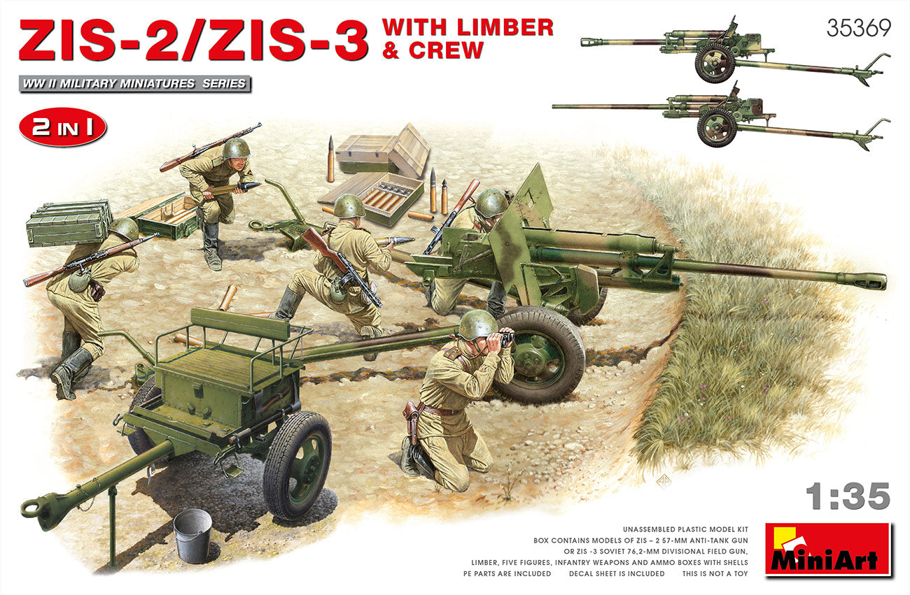 MiniArt MT35369 1:35 ZIS-2/ZIS-3 With LIMBER & CREW