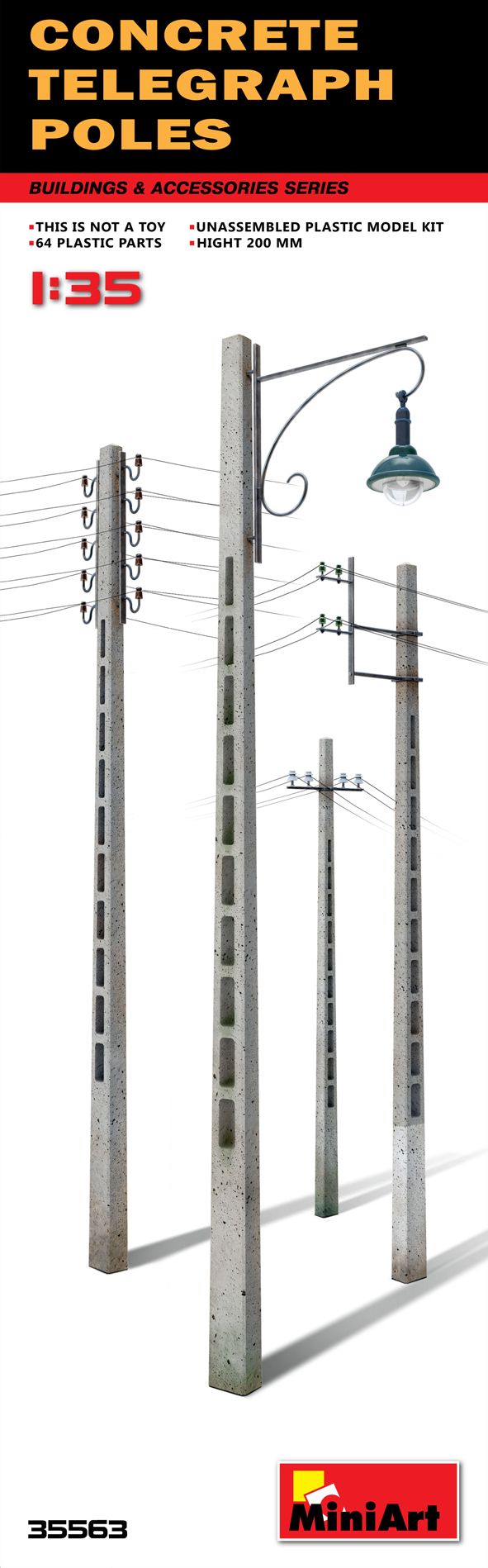 MiniArt MT35563 1:35 Concrete Telegraph Poles