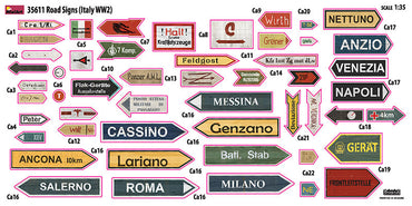 MiniArt MT35611 1:35 ROAD SIGNS WWII ITALY