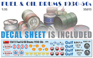 MiniArt MT35613 Fuel & Oil Drums 1930-50s (12 Models) 1:35
