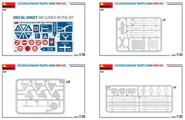 MiniArt MT35655 1:35 CZECHOSLAVAKIAN TRAFFIC SIGNS 1930-40s