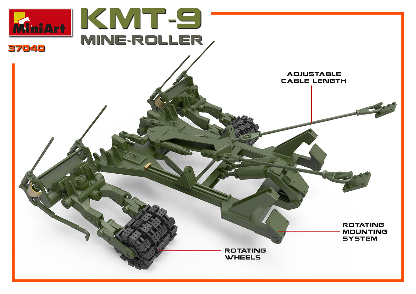 MiniArt MT37040 KMT-9 Mine-Roller w/PE Parts 1:35