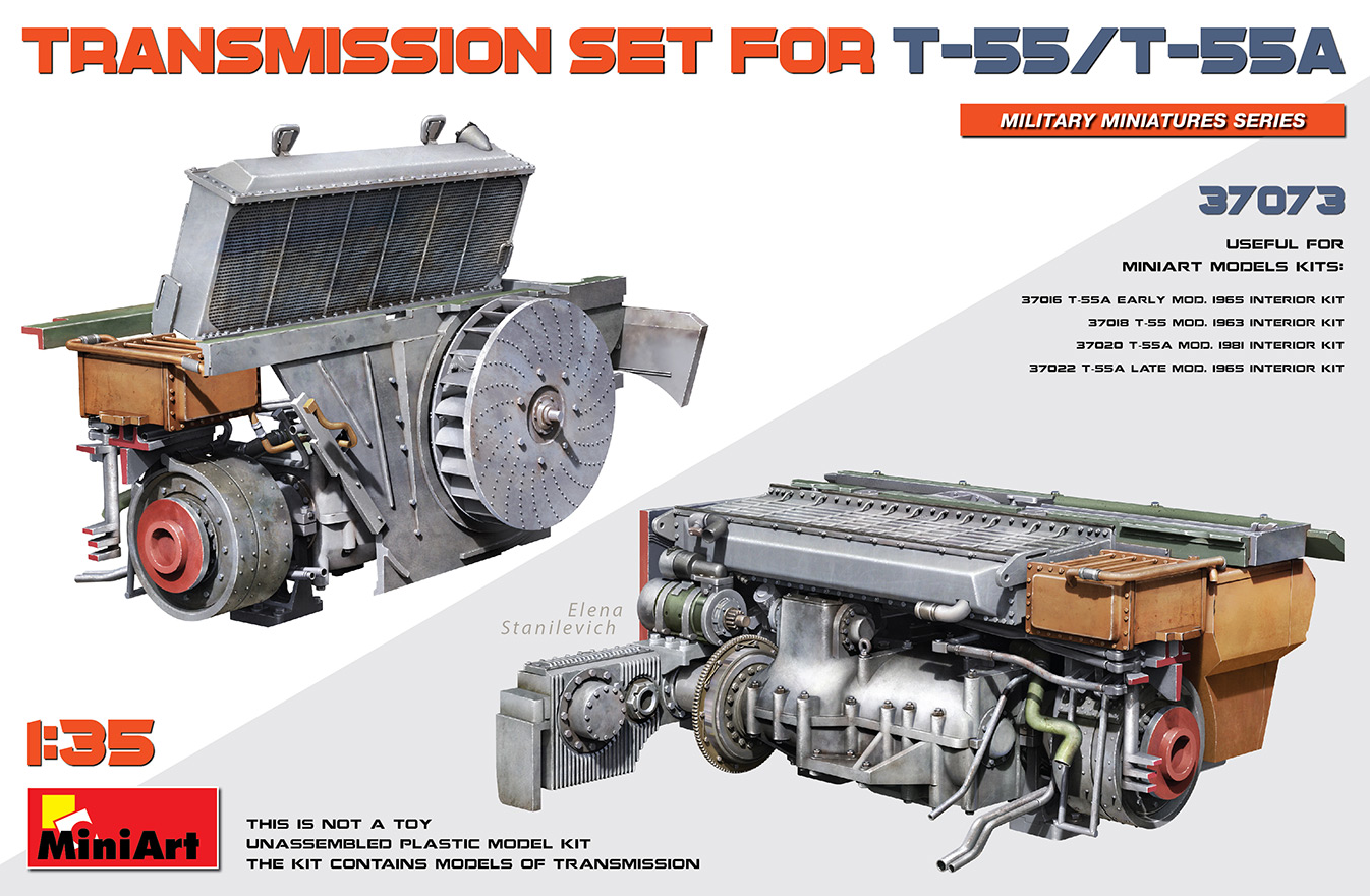 MiniArt MT37073 1:35 TRANSMISSION SET FOR Soviet T-55/T-55A