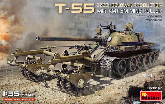 MiniArt MT37092 T-55 Czech Prod w/KMT-5M Mine Roller 1:35