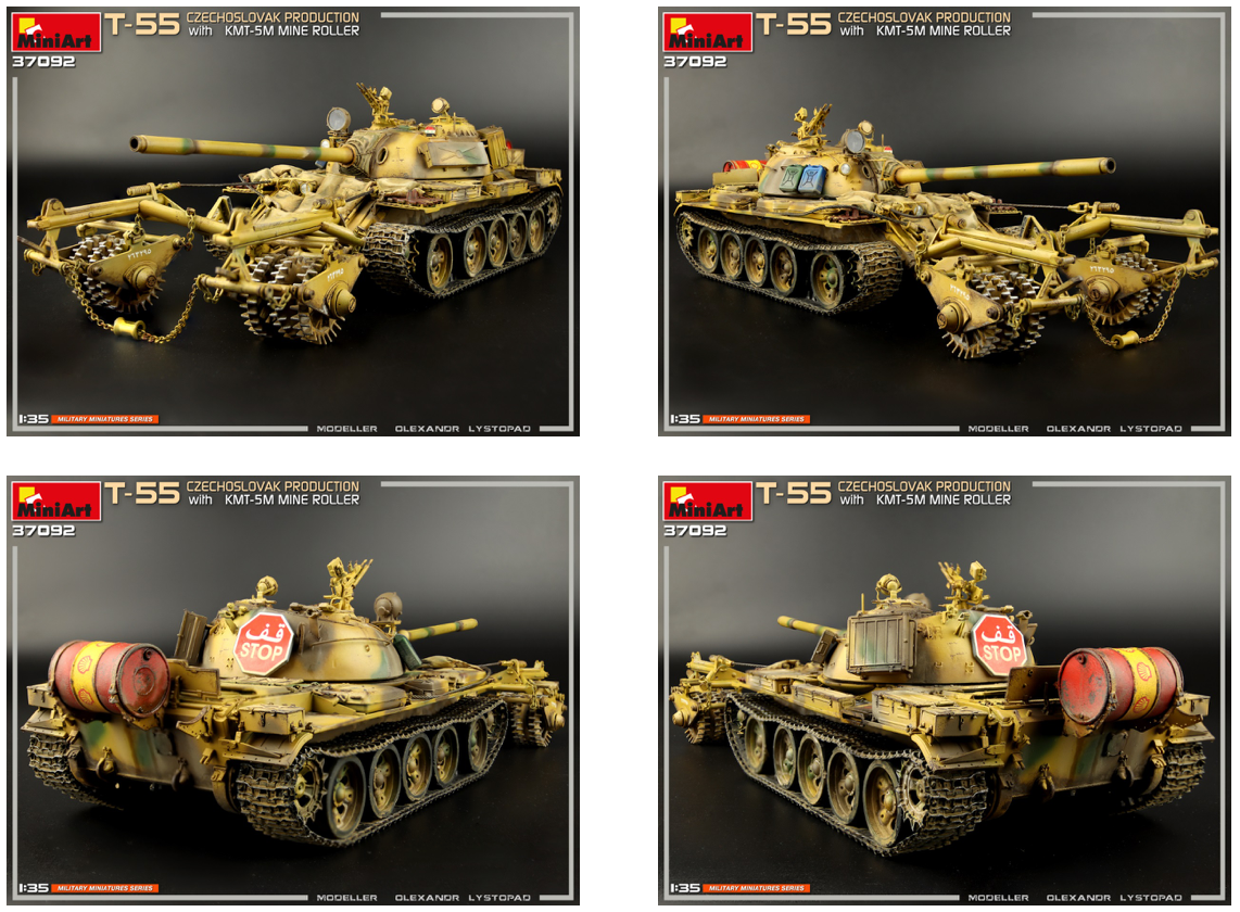 MiniArt MT37092 T-55 Czech Prod w/KMT-5M Mine Roller 1:35