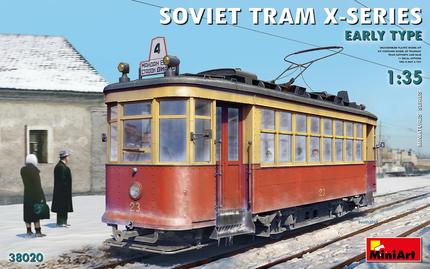 MiniArt MT38020 1:35 Soviet Tram X-Series Early Type The 'X' series tram