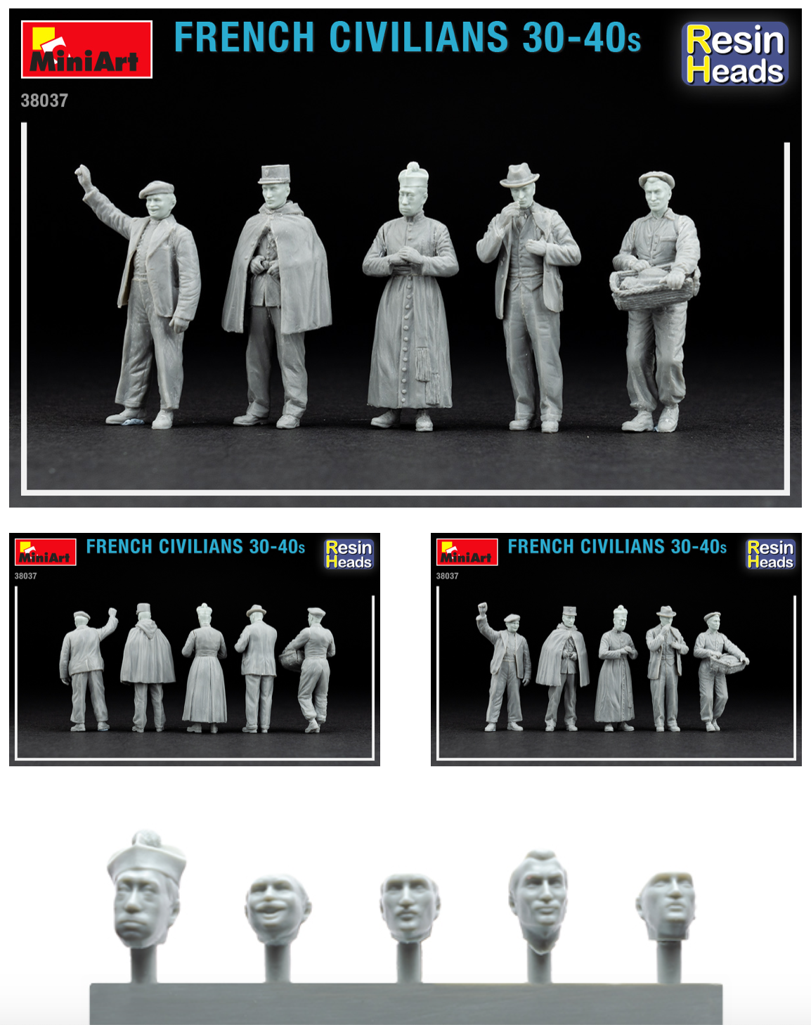 MiniArt MT38037 1:35 FRENCH CIVILIANS '30-'40s