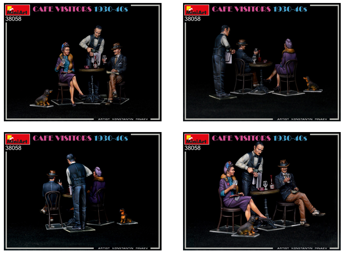 MiniArt MT38058 Cafe Visitors 1930-40s w/Furniture 1:35