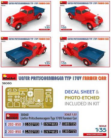 MiniArt MT38060 1:35 LIEFER PRITSCHENWAGEN TYP 170V FARMER CAR
