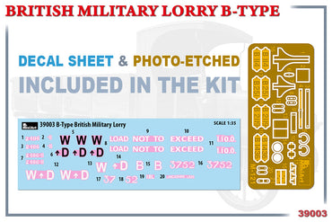 MiniArt MT39003 British Military Lorry B-Type 1:35
