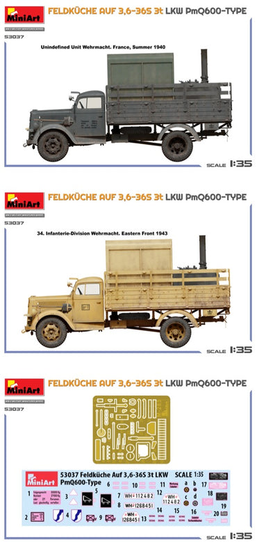 MiniArt MT53037 Feldkueche auf 3,6-36S 3t Field Kitchen 1:35