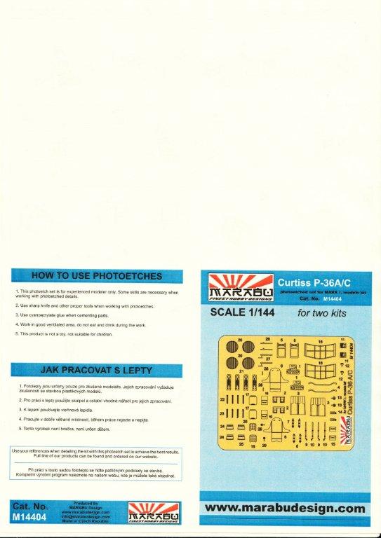 Marabu Design MUDM14404 1:144 Curtiss P-36A/C