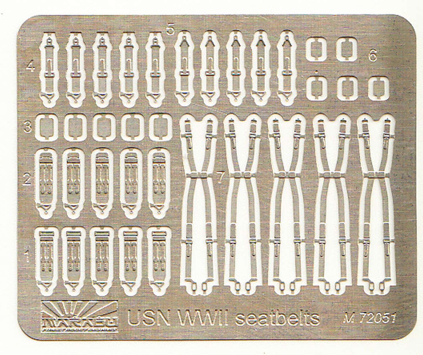 Marabu Design MUDM72051 1:72 USN WWII seatbelts