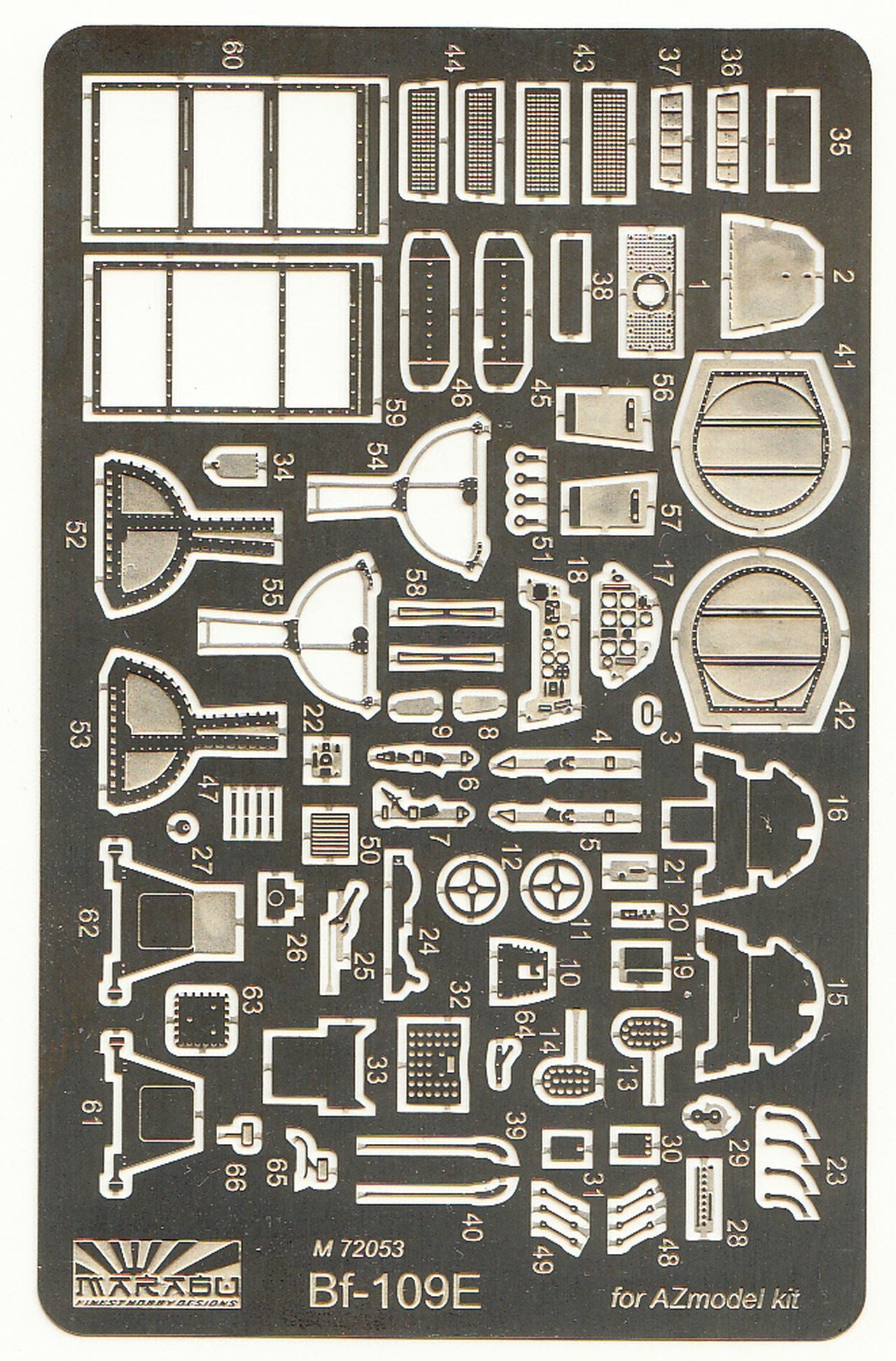 Marabu Design MUDM72053 1:72 Messerschmitt Bf-109E