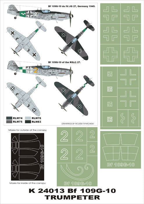Montex MXK24013 1:24 Messerschmitt Bf-109G-10
