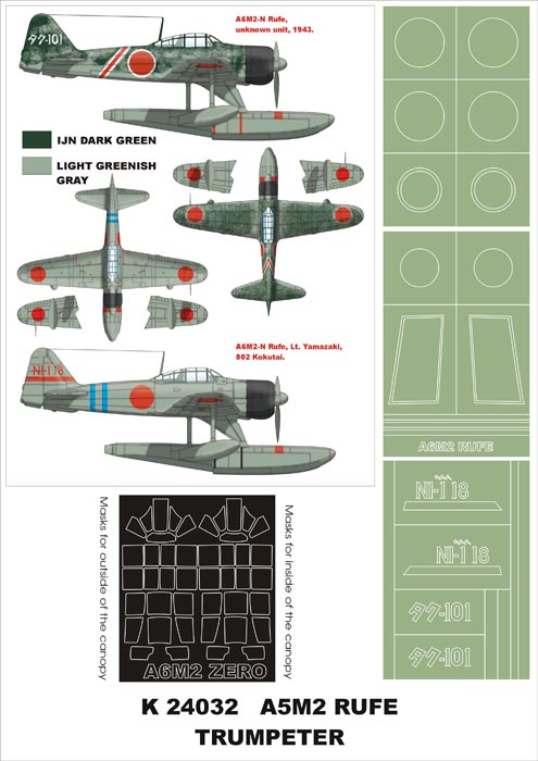 Montex MXK24032 1:24 Nakajima A6M2-N Rufe floatplane