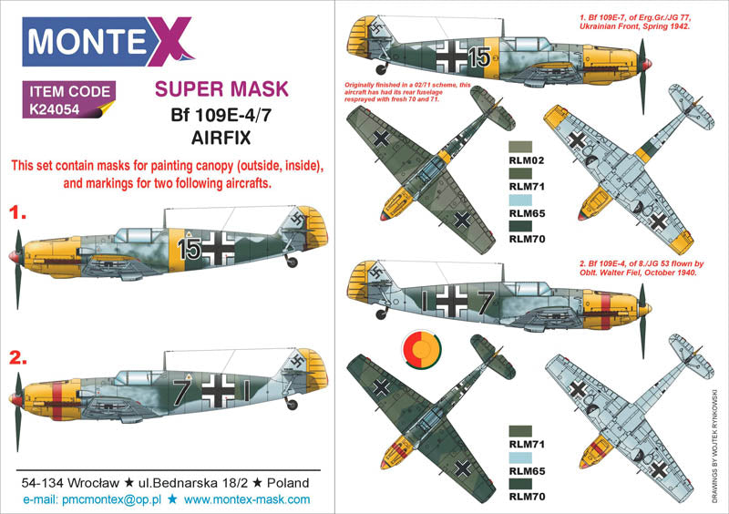 Montex MXK24054 1:24 Messerschmitt Bf-109E-4/7