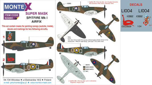 Montex MXK24061 1:24 Supermarine Spitfire Mk.I