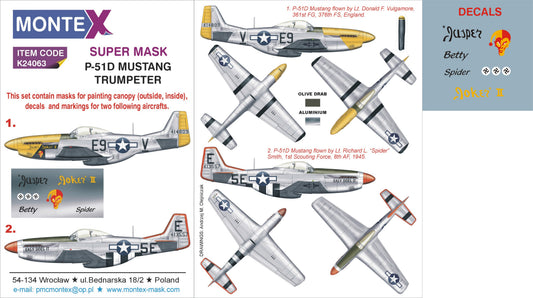Montex MXK24063 1:24 North-American P-51D MUSTANG