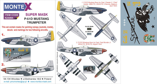 Montex MXK24064 1:24 North-American P-51D MUSTANG