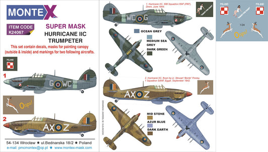 Montex MXK24067 1:24 Hawker Hurricane Mk.IIC