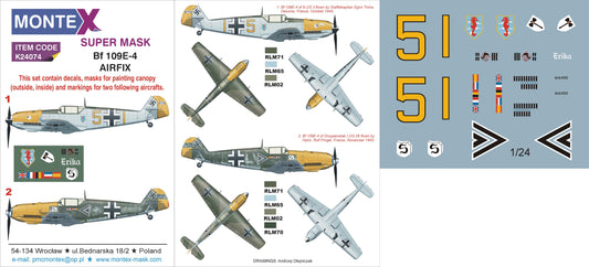 Montex MXK24074 1:24 Messerschmitt Bf-109E-4