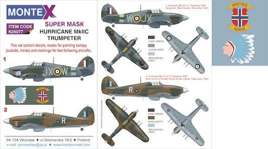 Montex MXK24077 1:24 Hawker Hurricane Mk.IIC