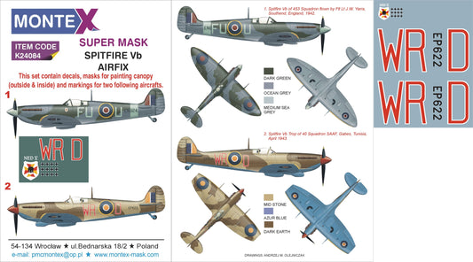 Montex MXK24084 1:24 Supermarine Spitfire Mk.Vb 2 canopy mask